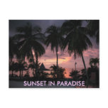 Florida Keys Sunset in Paradise postcard