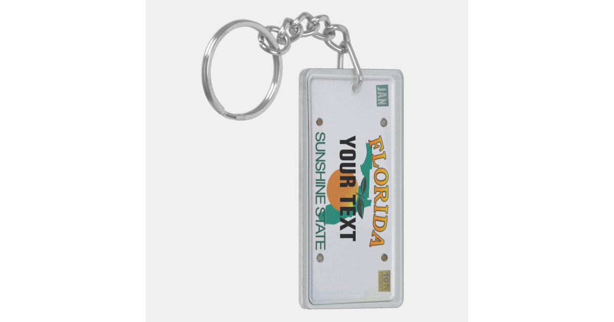 Florida License Plate Keychain Zazzle