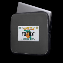 Florida License Plate laptop sleeves