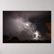 Florida lightning clouds Poster