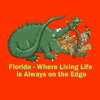 Florida - Living Life on the Edge Alligator and Ra magnet