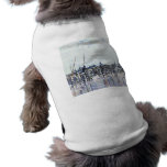 Florida Marina Graphic with boats and sky Doggie Tee Shirt