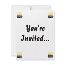 Florida Marina Photo Yellow and Pink Sky Custom Announcements