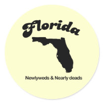 Florida Motto - Newlyweds and Newly deads stickers