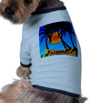 Florida Palm Trees Sunset Doggie Tee