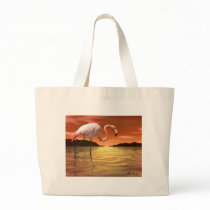 Florida Pink Flamingo Canvas Bag