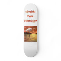 Florida Pink Flamingo Skateboard