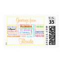 Florida Places Greetings Postcard stamps