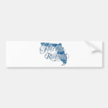 Florida Razed Blue Camo Bumper Stickers