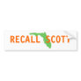FLORIDA, RECALL SCOTT BUMPER STICKER
