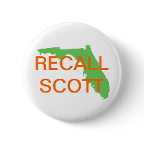 FLORIDA, RECALL SCOTT PINBACK BUTTONS