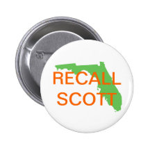 FLORIDA, RECALL SCOTT PINBACK BUTTONS