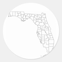 Florida Round Sticker