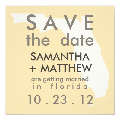 Florida Save the Date Cards Personalized Invites