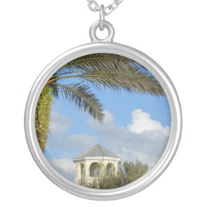 Florida scene palm tree spire blue sky jewelry