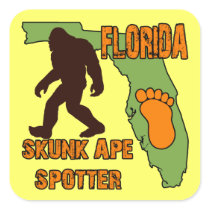 Florida Skunk Ape Spotter Square Stickers