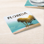 Florida Square Paper Coaster