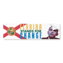 Florida Stands for Change - Obama Bumper Sticker bumper stickers