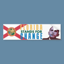 Florida Stands for Change - Obama Bumper Sticker bumper stickers by evarmy98x Florida Stands for Change - Obama Bumper Sticker bumper stickers