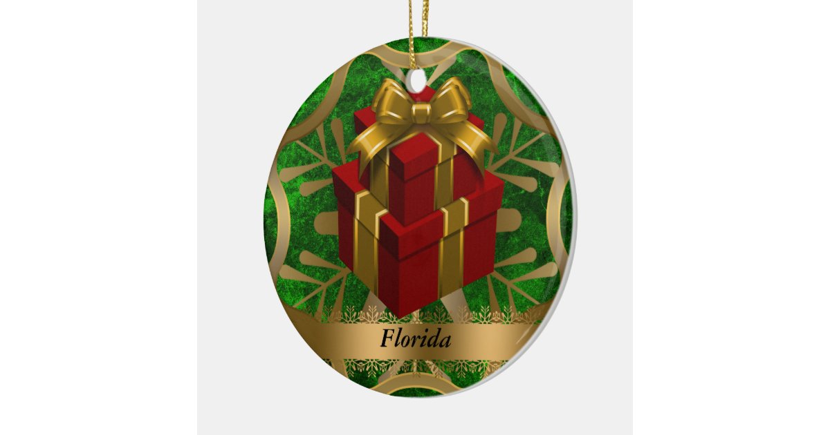 florida state christmas ornament zazzle florida state christmas ornament zazzle
