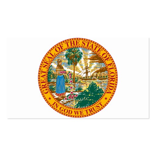 Florida State Seal Business Card Templates (back side)