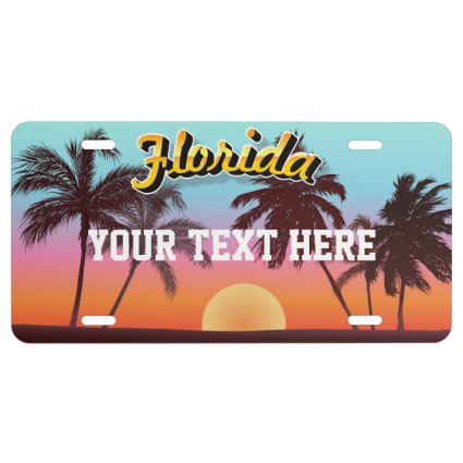 Florida Sunset License Plate