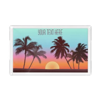 Florida Sunset Serving Tray