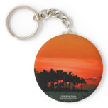 Florida sunset with palm trees key chain