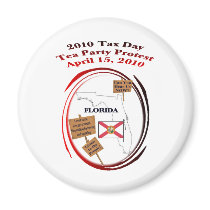 Florida Tax Day Tea Party Protest Fridge Magnets