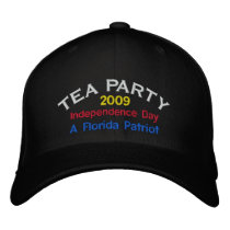 FLORIDA TEA PARTY EMBROIDERED CAP EMBROIDERED BASEBALL CAPS