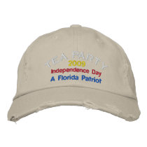 FLORIDA TEA PARTY EMBROIDERED CAP EMBROIDERED HATS