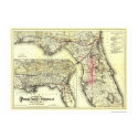 Florida Transit Railroad Map 1882 posters by lc_maps Florida Transit Railroad Map 1882 posters