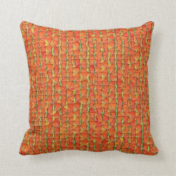 Florilla's Tangy Orange  Mosaic  Mojo Pillow