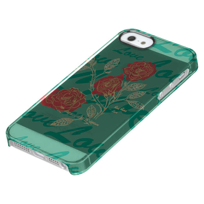 Floriography Red Roses Love Inkblot Uncommon Clearly™ Deflector iPhone 5 Case