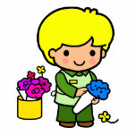 florist boy photo cutout