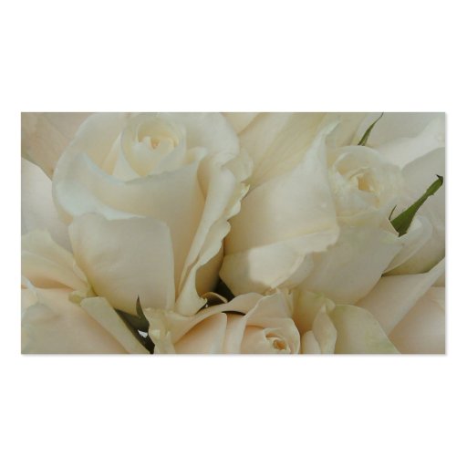 Florist Business Card - White Roses (back side)
