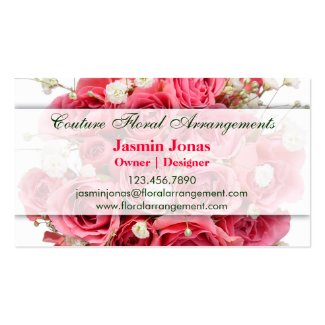 Florist Business Card with Roses