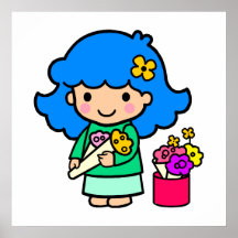 Florist Girl Poster