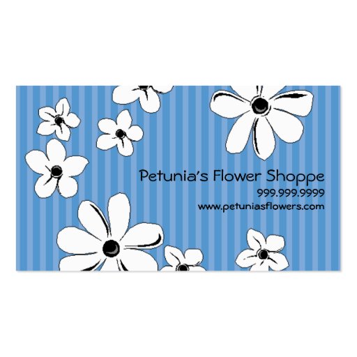 Florist or Flower Shop Business Cards (front side)