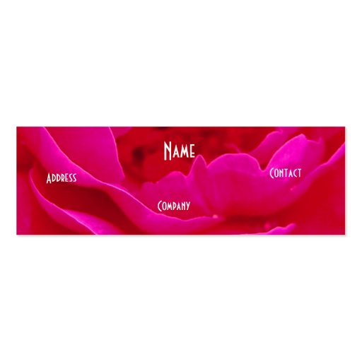Florist - Pink Green Rose Business Card (front side)