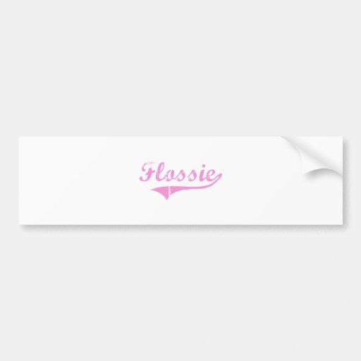 Flossie Classic Style Name Bumper Sticker
