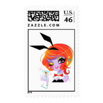 Flossy girl Postage2 stamps
