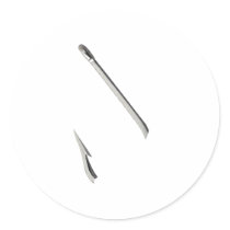 Flotsam Fish Hook Round Stickers