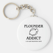 Flounder Addict Key Chain