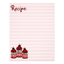 Flour Cookies Sugar Ladybug Recipe Paper Customized Letterhead
