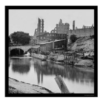 Flour Mill by the James River & Richmond, VA 1865 posters