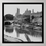 Flour Mill by the James River & Richmond, VA 1865 posters
