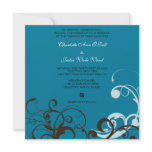 flourish; blue wedding announcements