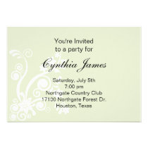 Flourish Green Invitation  (#INV 021) invitations