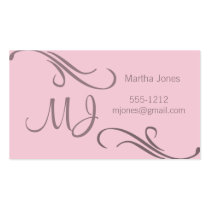 Flourish Monogram Calling Card (#BUS 008) business cards
